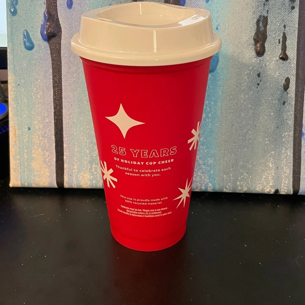 Starbucks Red Holiday Tumbler with White Lid